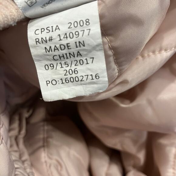 Hudson Girls Pink Bomber Jacket Size 6X Embroidered Birds & Rose Zip Up Coat - Picture 12 of 14